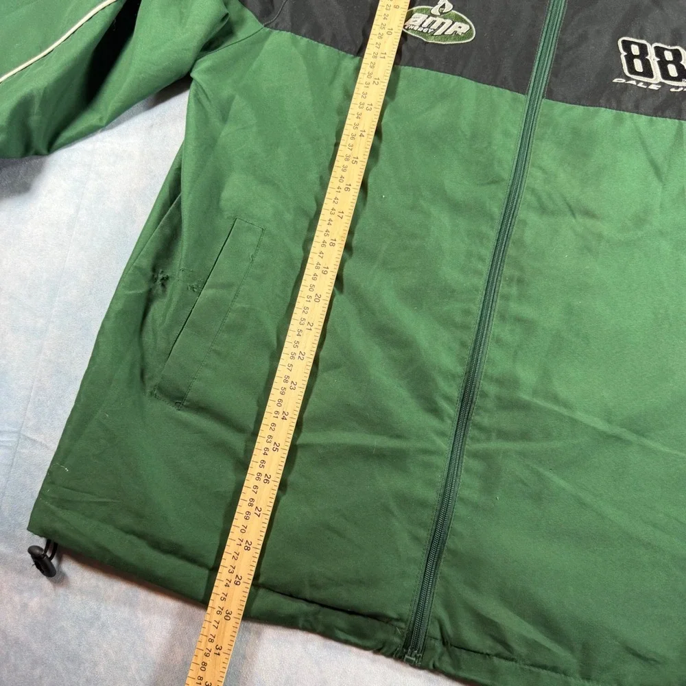 Winner's Circle NASCAR Jacket Mens L Green Good Dale Jr 88 AMP Energy Racing